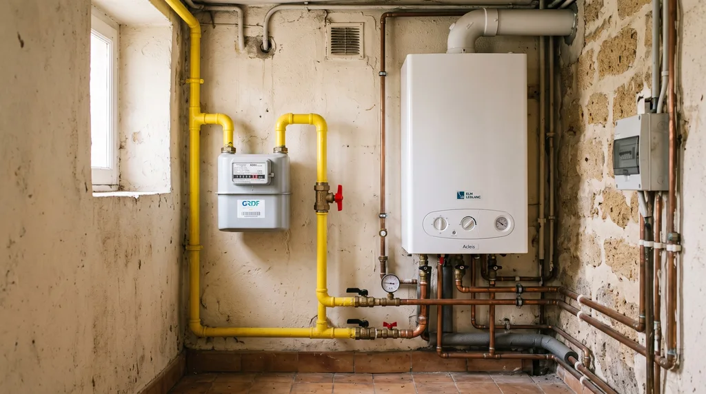 Installation intérieure de gaz — compteur, chaudière et raccordements — Gaz à Nancy